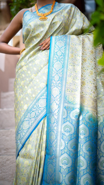 Light Pista Green Katan Silk