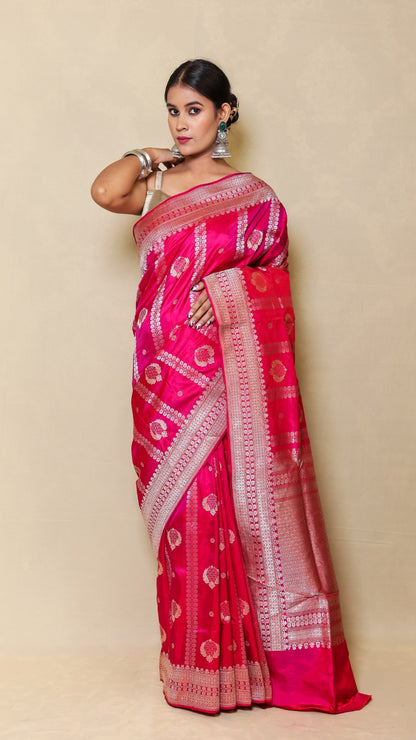 Purple Plum Katan Mashru Silk