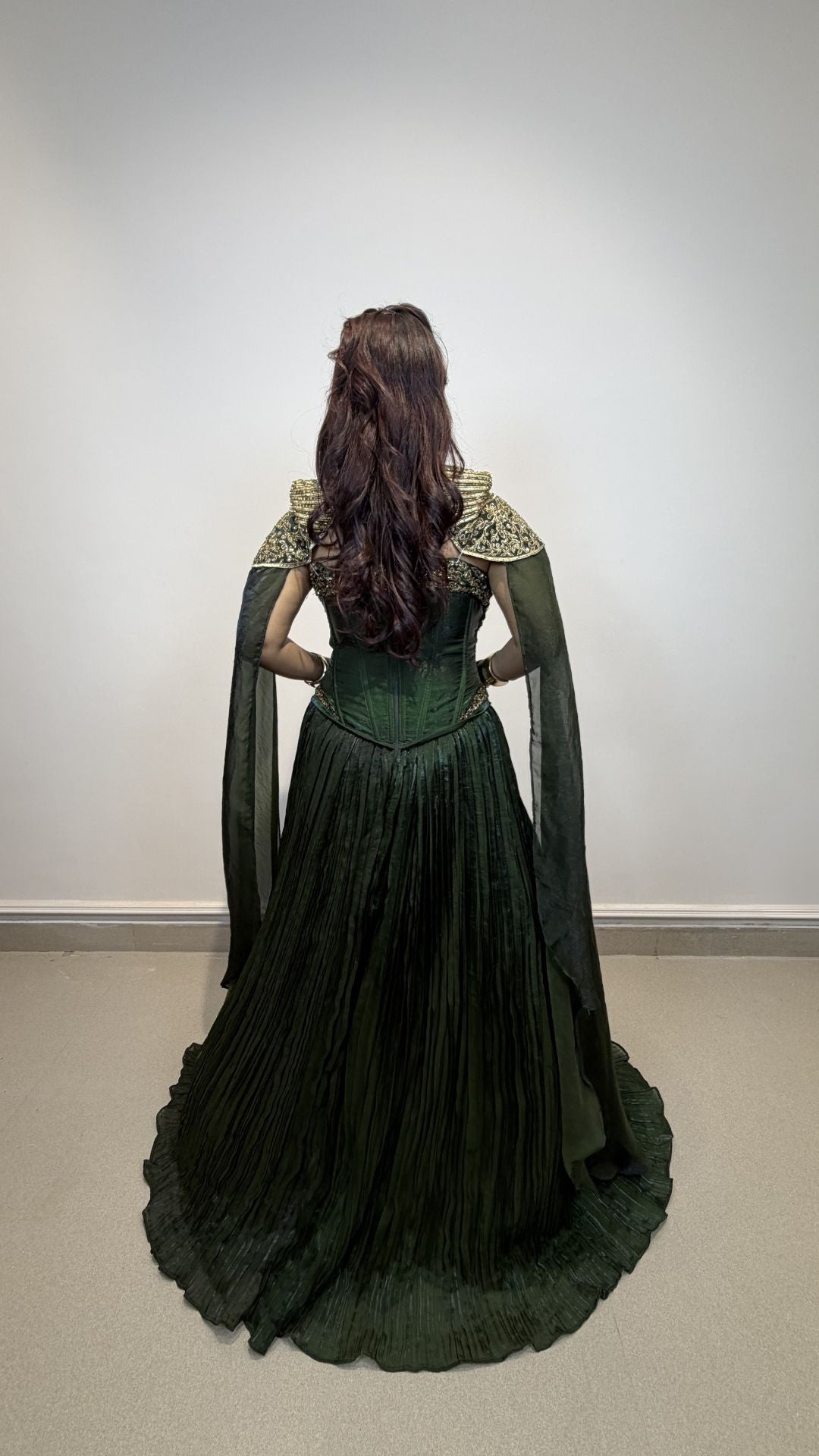 Emerald Green Reception Gown for Women