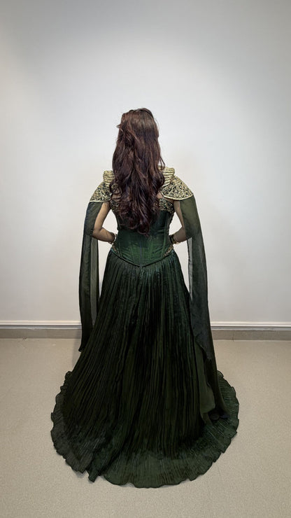 Emerald Green Reception Gown for Women