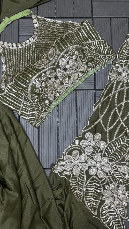 Ready-to-Wear Star Georgette Saree with Intricate Sequined Blouse