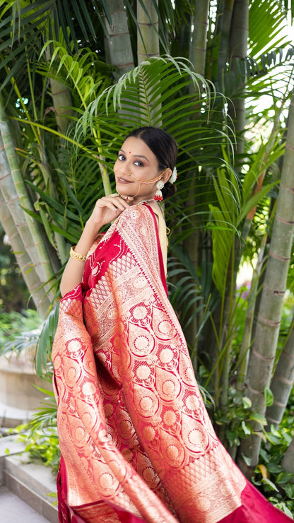 Laalima Banarasi Katan Silk Saree – A Woven Ode to Tradition