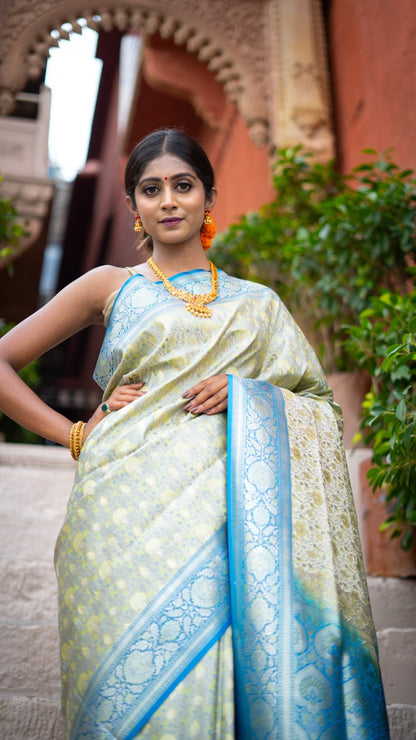 Light Pista Green Katan Silk