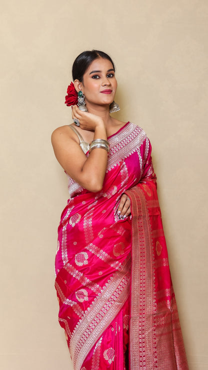Purple Plum Katan Mashru Silk