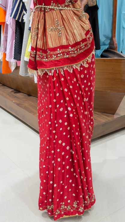 BanaraShe Ankita Lokhande Inspired Viral Red Saree
