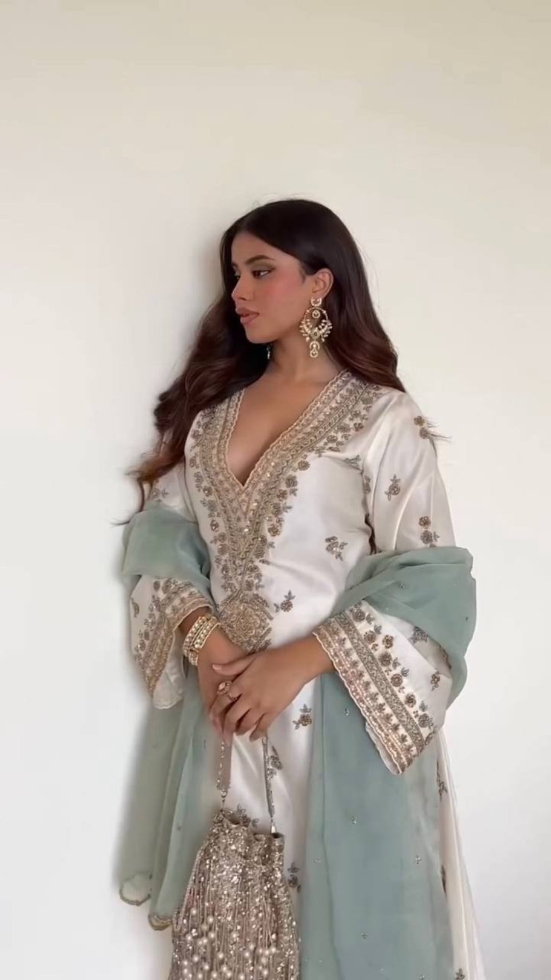 Roman Silk Embroidered Plazzo Suit Set