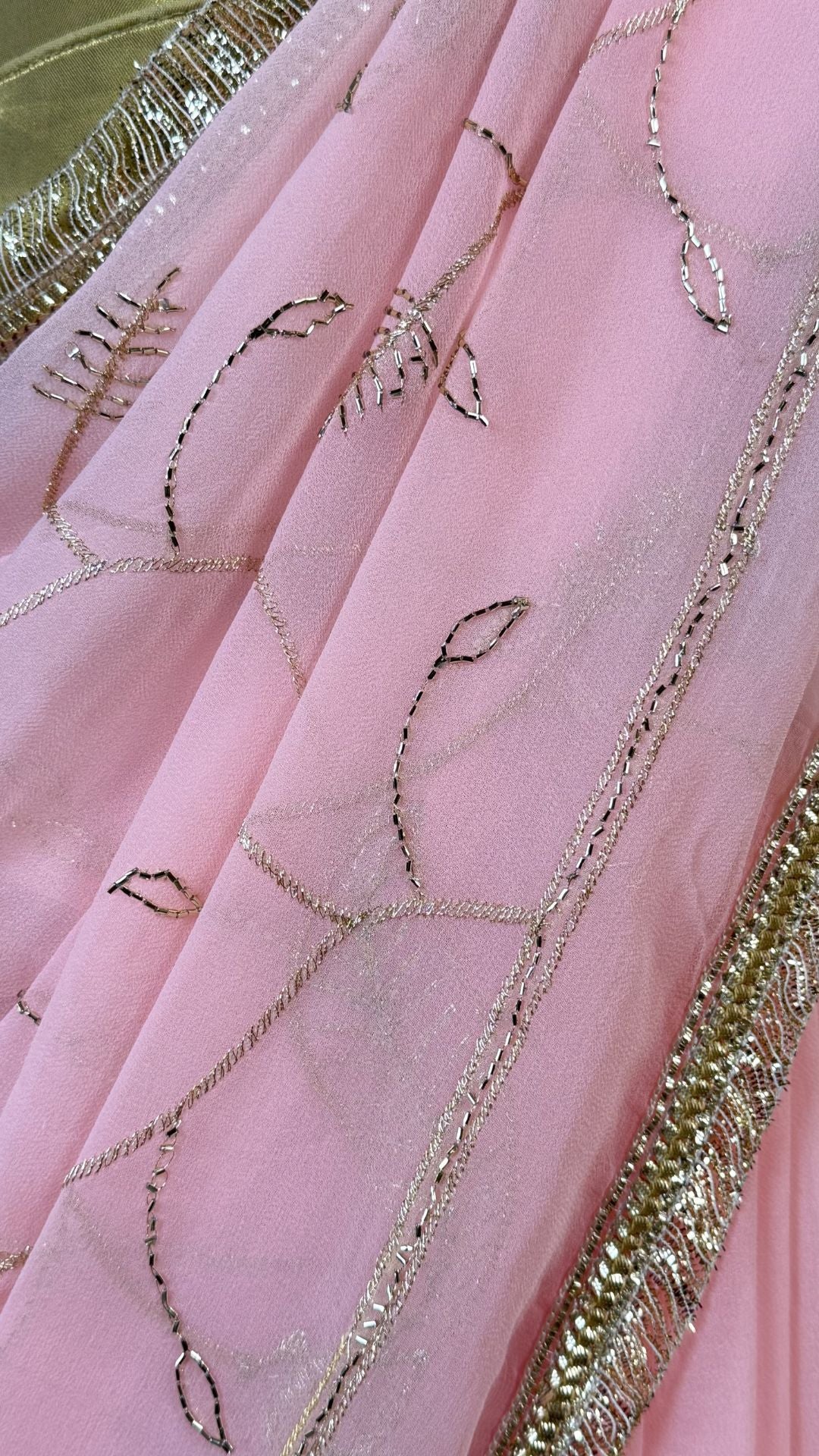 Light Pink Chiffon Saree for Women