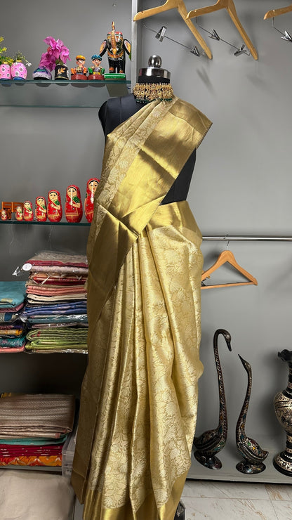 Gold Tissue Banarasi Saree