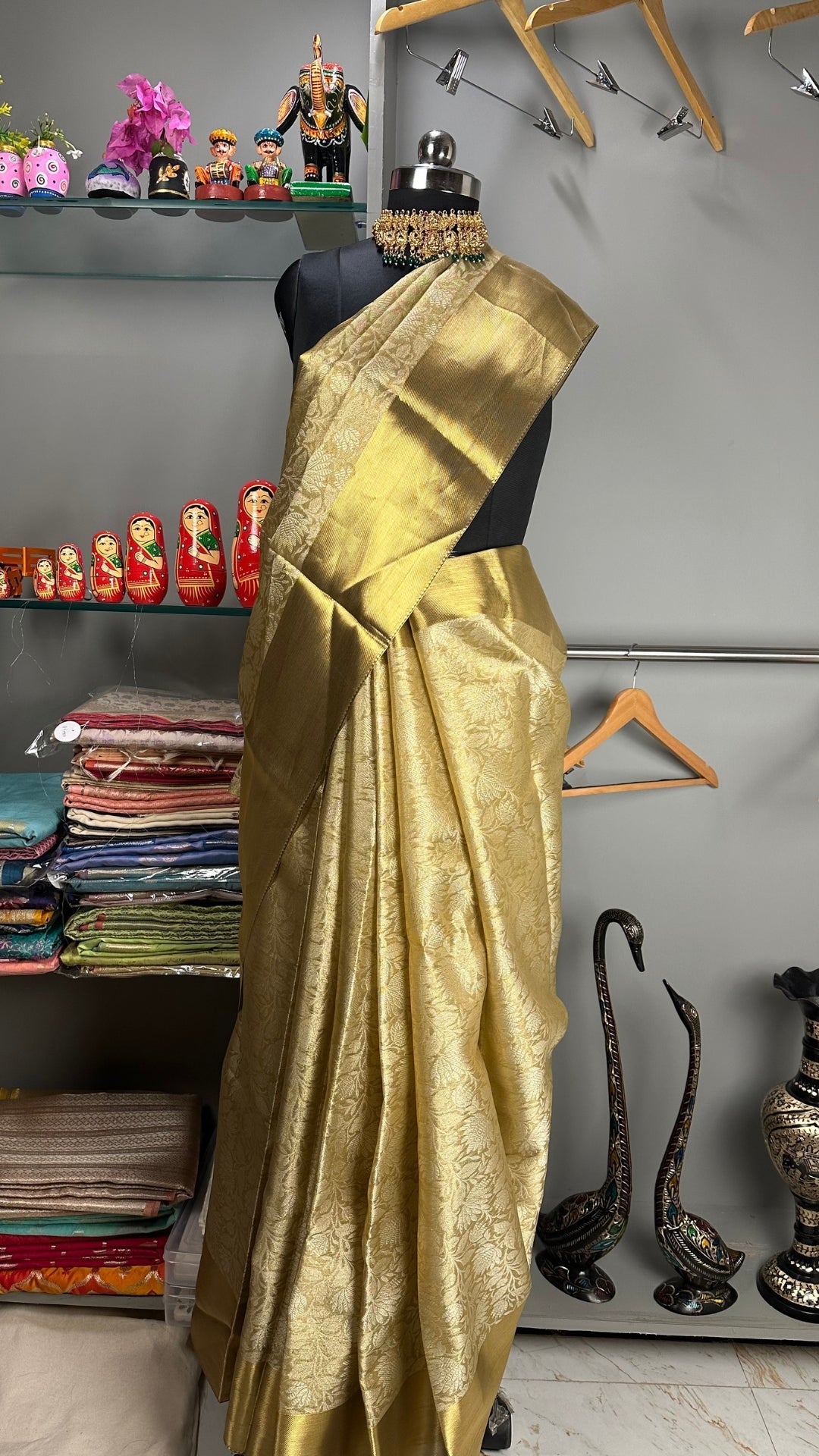 Gold Tissue Banarasi  Saree