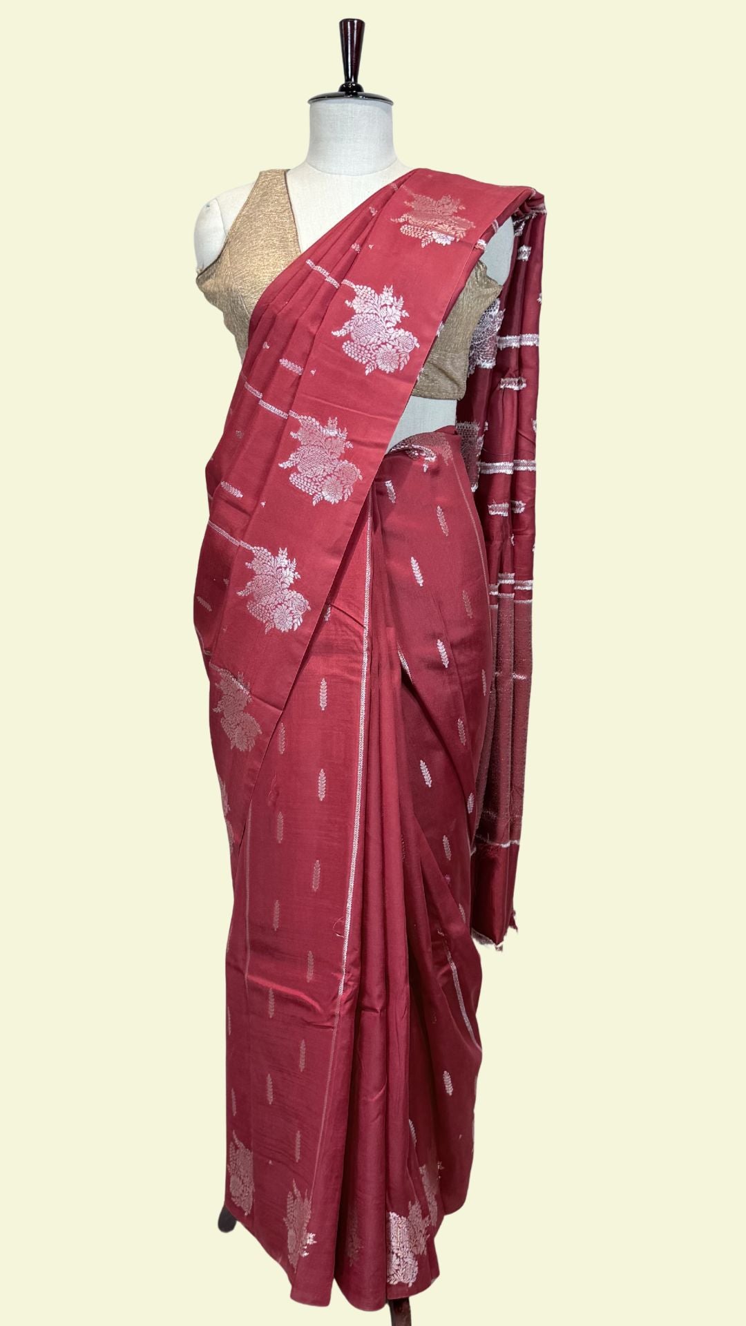 Premium Red Raw Mango Silk Saree