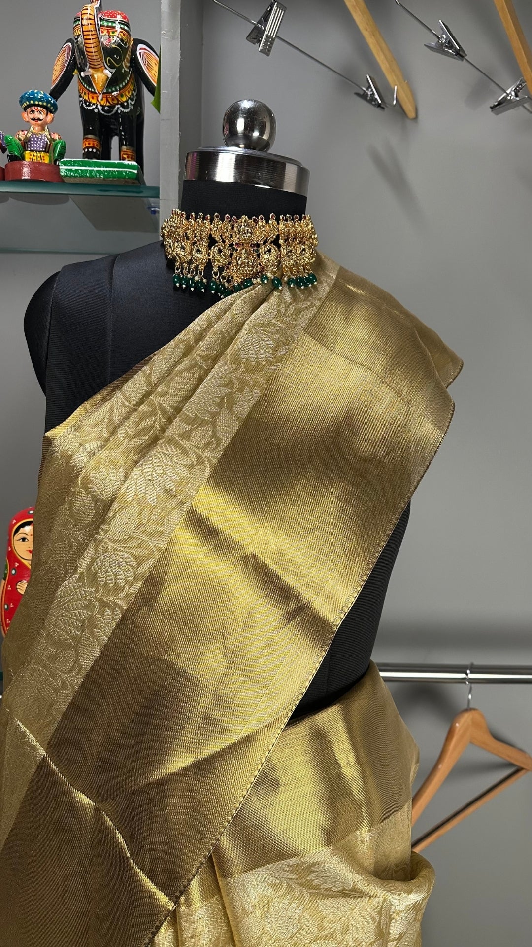 Gold Tissue Banarasi  Saree