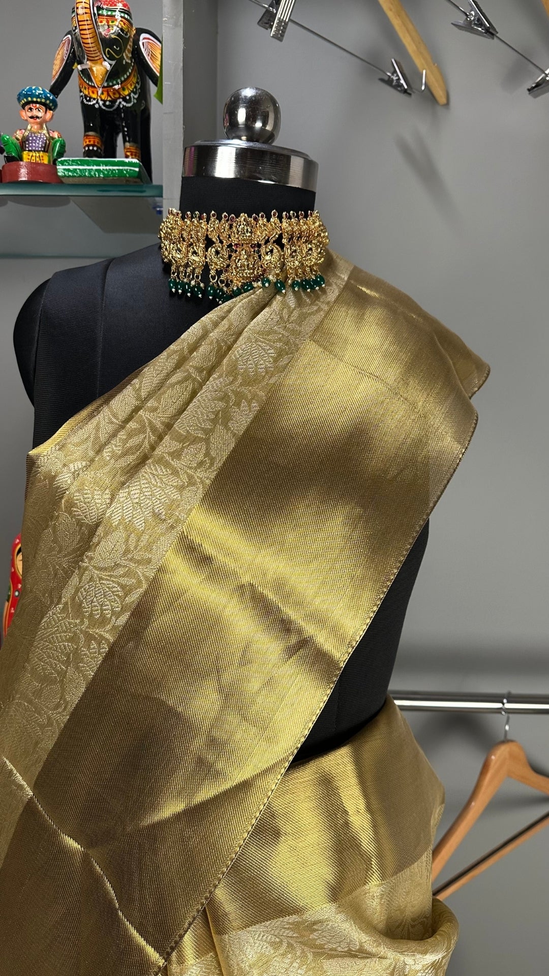 Gold Tissue Banarasi  Saree