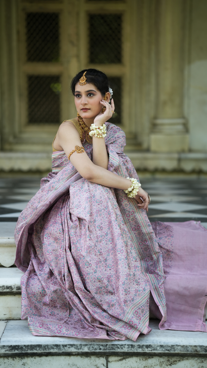 Pure Silk Handloom Tehri Tunchoi Resham Jamawar Work