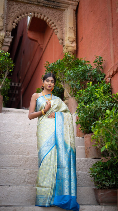 Light Pista Green Katan Silk