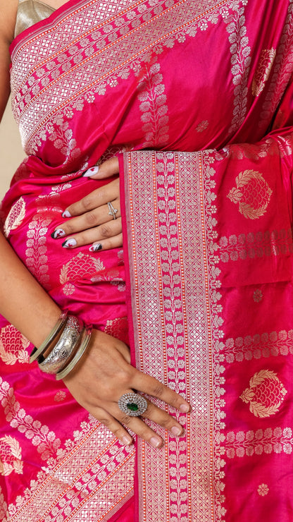 Purple Plum Katan Mashru Silk