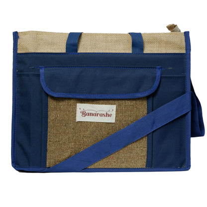 Eco Friendly Blue Jute Conference Bags