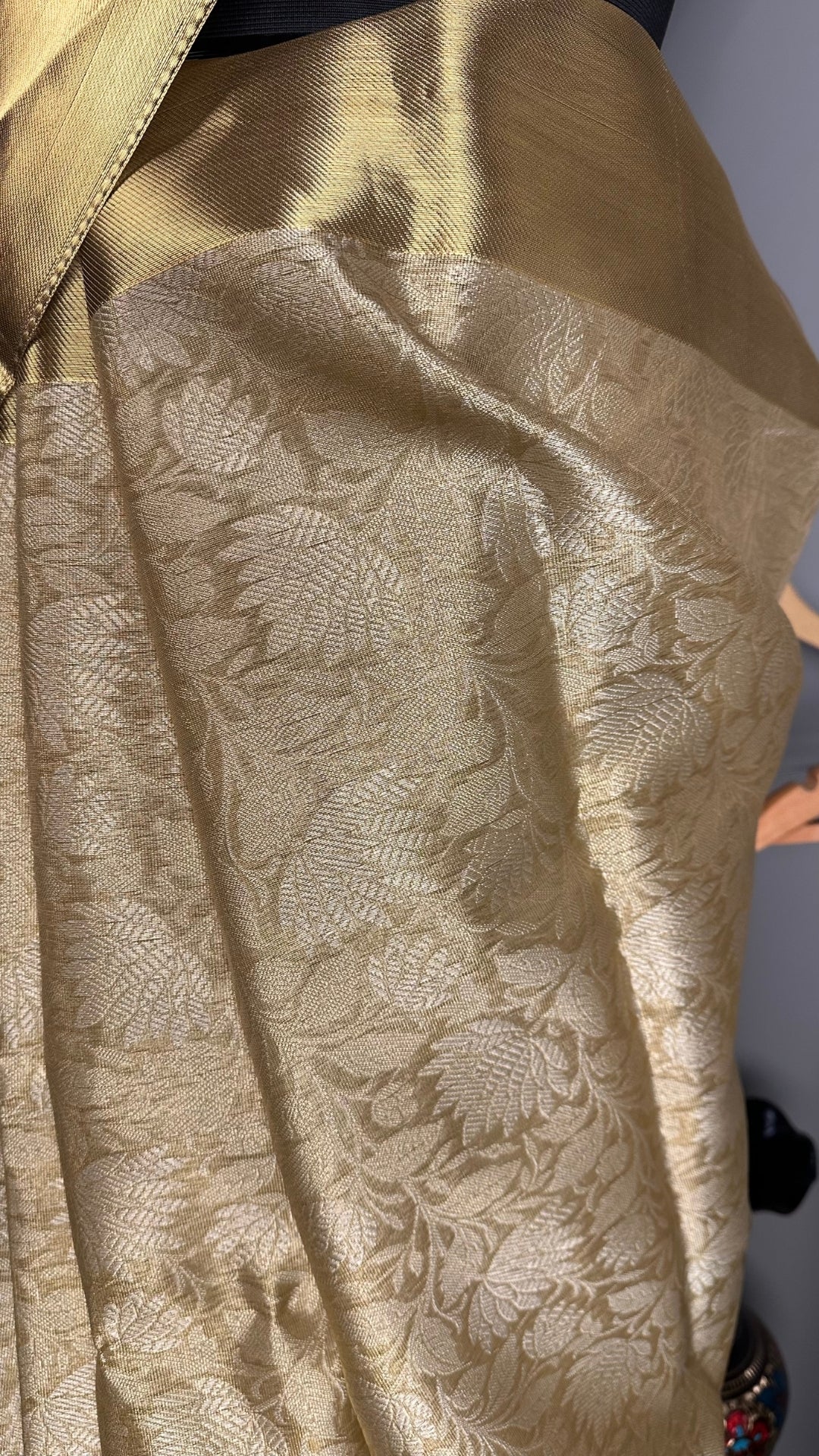 Gold Tissue Banarasi  Saree