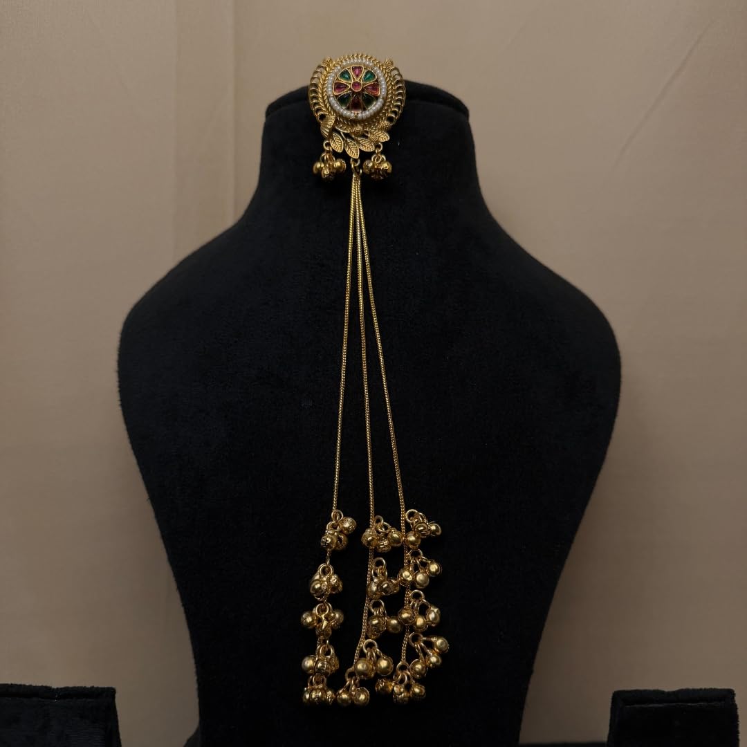 Kashmiri Gold-Plated Ghungroo Tassel Drops