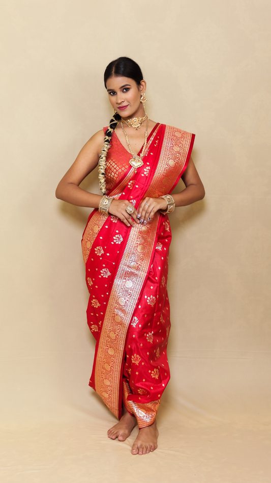 Katan Silk Tanchui Banarasi saree