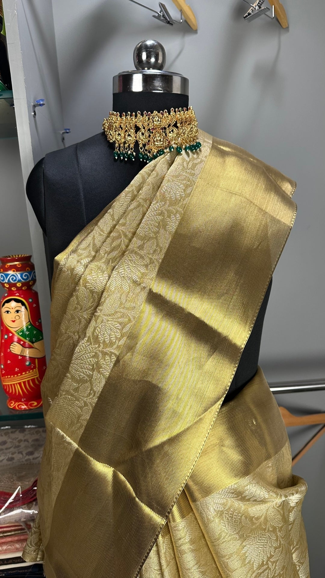Gold Tissue Banarasi  Saree
