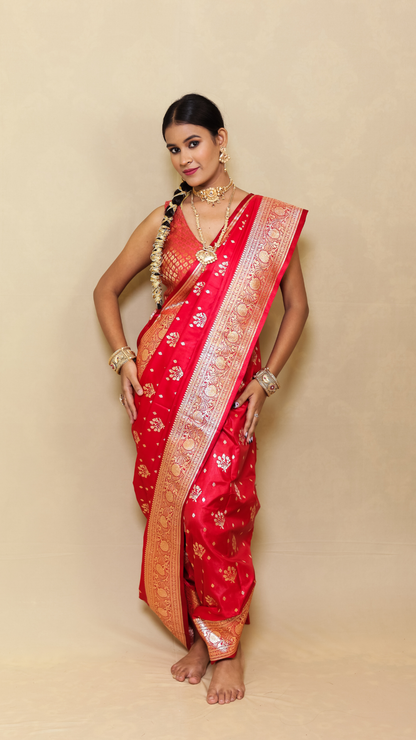Katan Silk Tanchui Banarasi saree