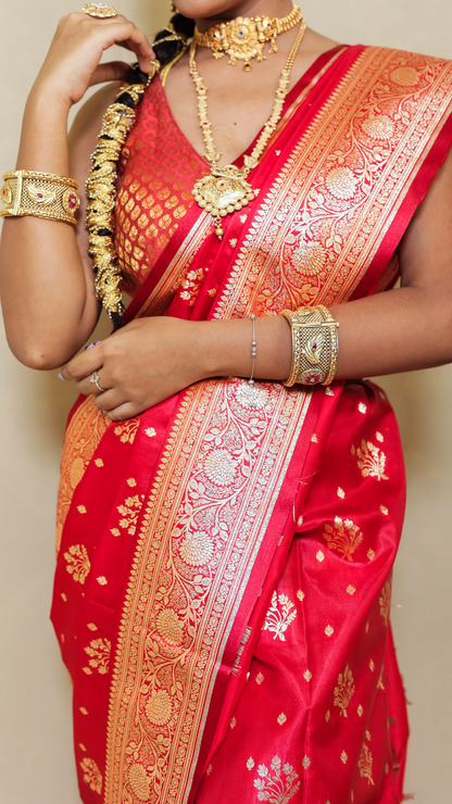 Katan Silk Tanchui Banarasi saree