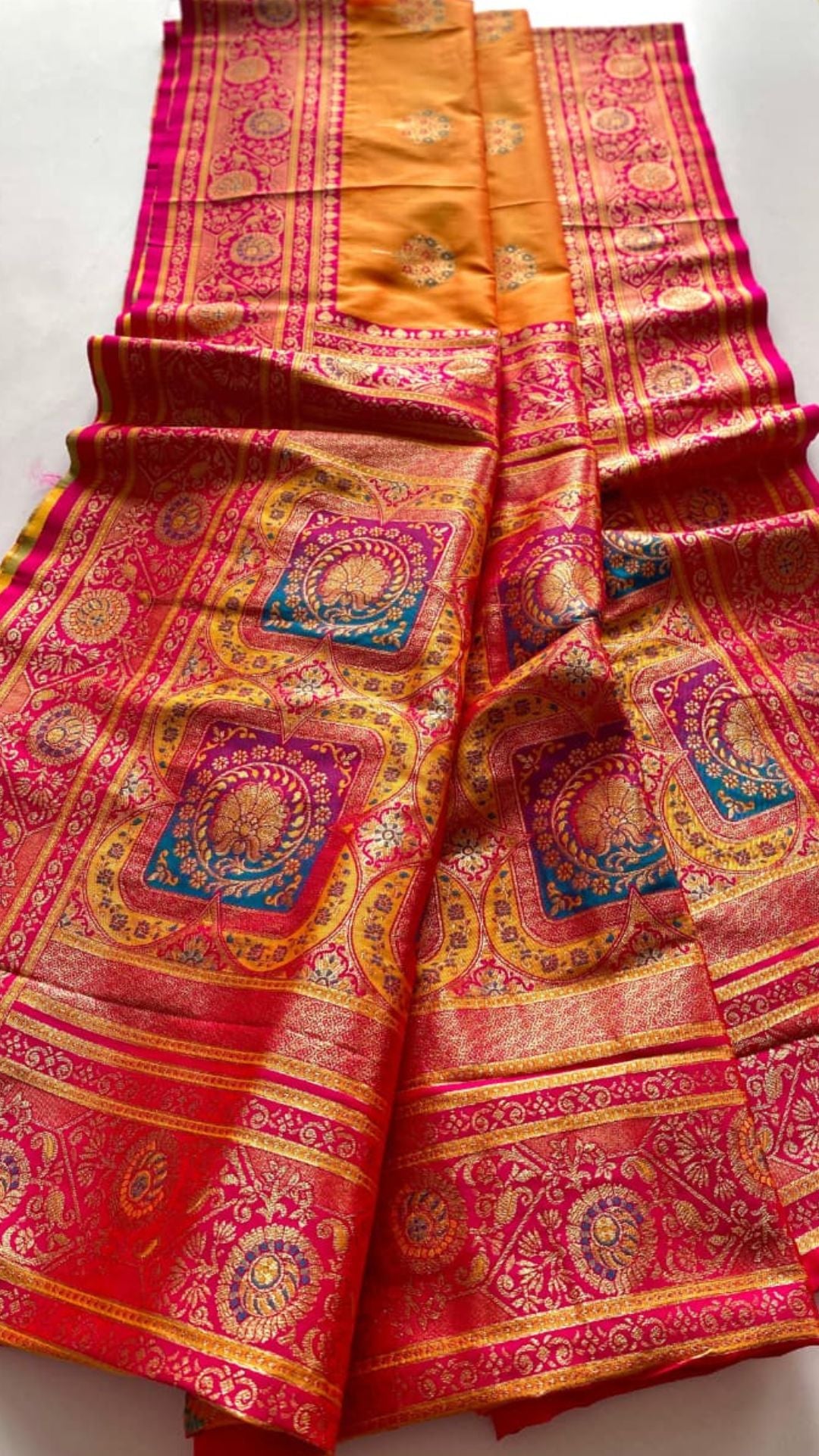Premium Banarasi Silk Saree with Rich Weaving Pallu