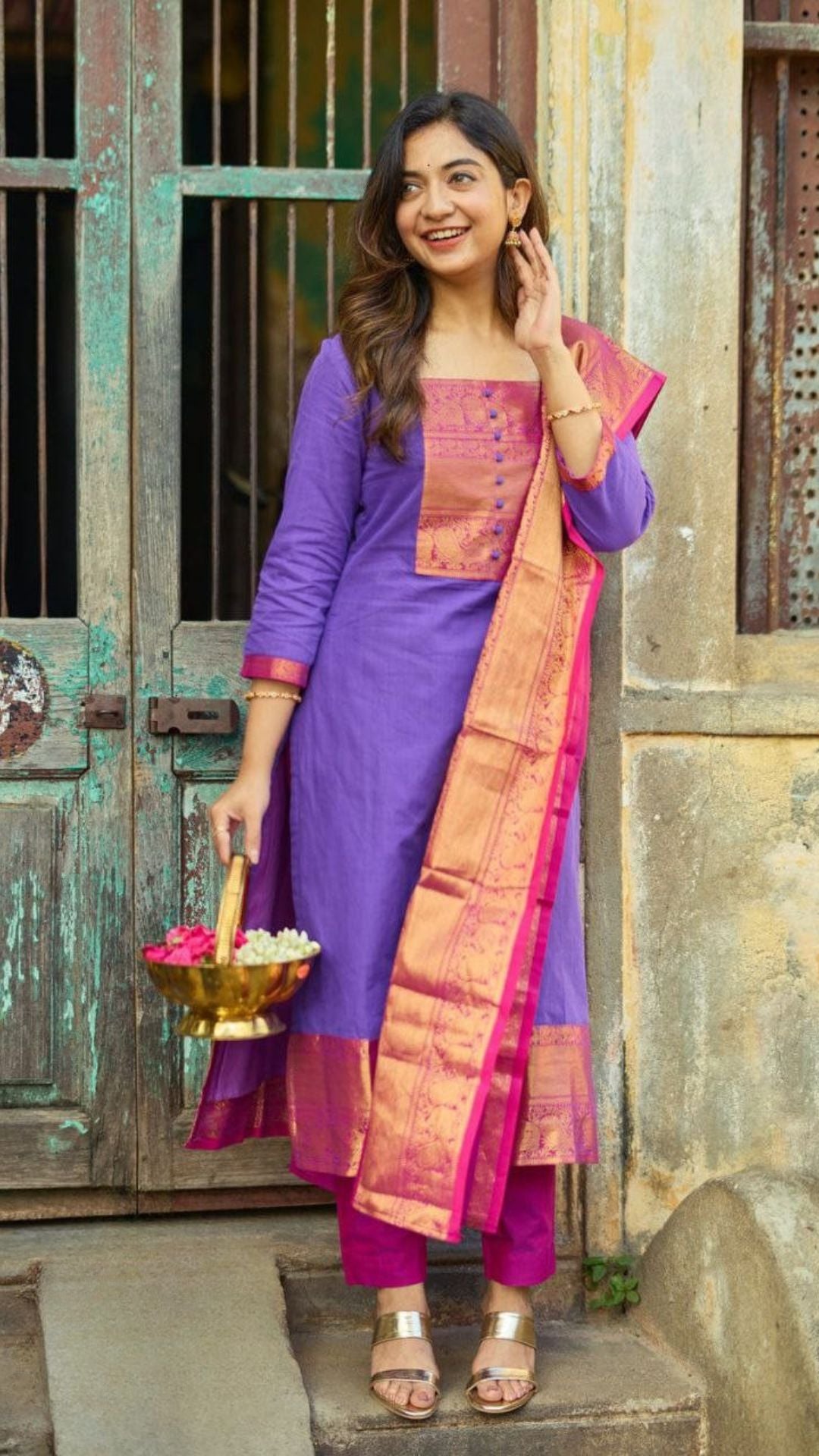 Royal Banarasi Suit Set with Zari Dupatta