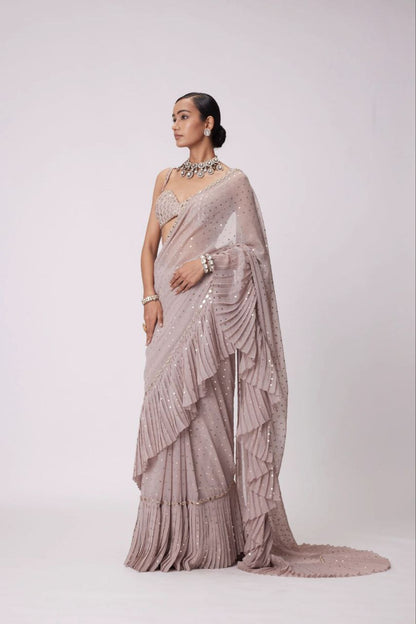 New Bollywood  Superhit Design  Launching  Equins Crush Pleated Saree