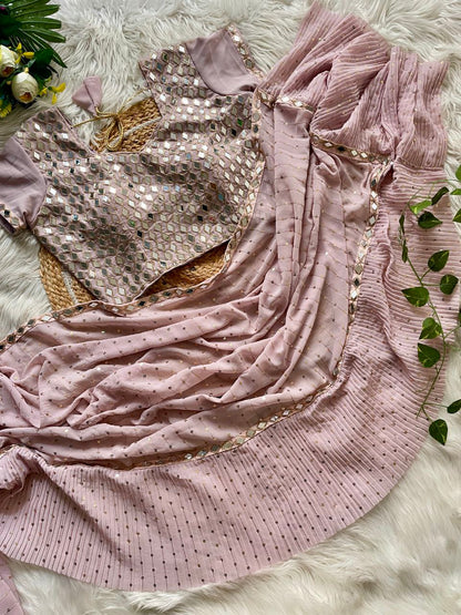 New Bollywood  Superhit Design  Launching  Equins Crush Pleated Saree