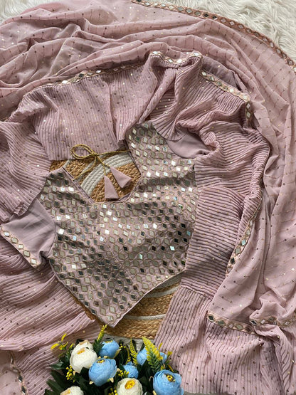 New Bollywood  Superhit Design  Launching  Equins Crush Pleated Saree