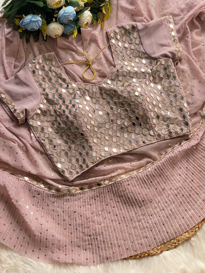 New Bollywood  Superhit Design  Launching  Equins Crush Pleated Saree