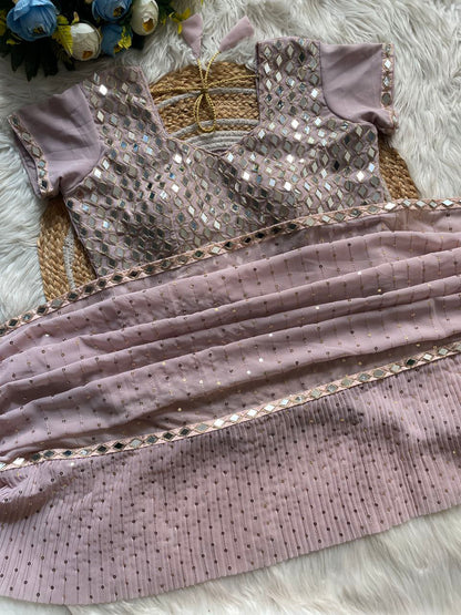 New Bollywood  Superhit Design  Launching  Equins Crush Pleated Saree