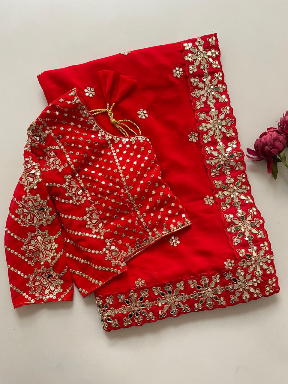 New Launching Bollywood BlockBuster Original Mirror Design Saree