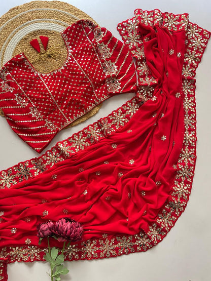 New Launching Bollywood BlockBuster Original Mirror Design Saree