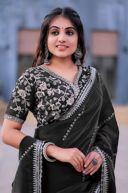 Bollywood collections party wear fancy  Georgette Saree