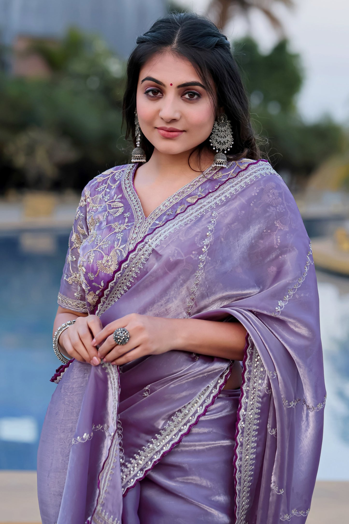 Party Wear Fancy Georgette Saree