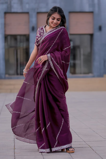 Red Bollywood Collections Party Wear Fancy Georgette Saree