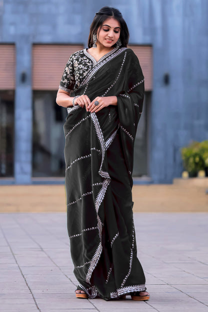 Bollywood collections party wear fancy  Georgette Saree