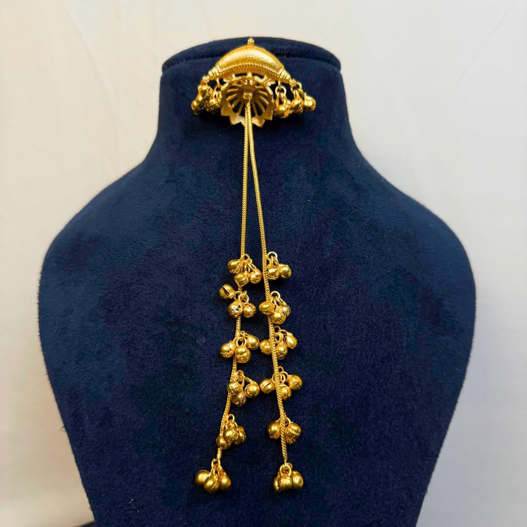 Kashmiri Gold-Plated Cascading Tassel Drops