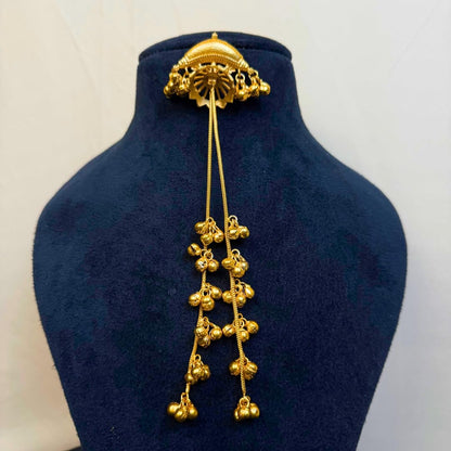 Kashmiri Gold-Plated Cascading Tassel Drops