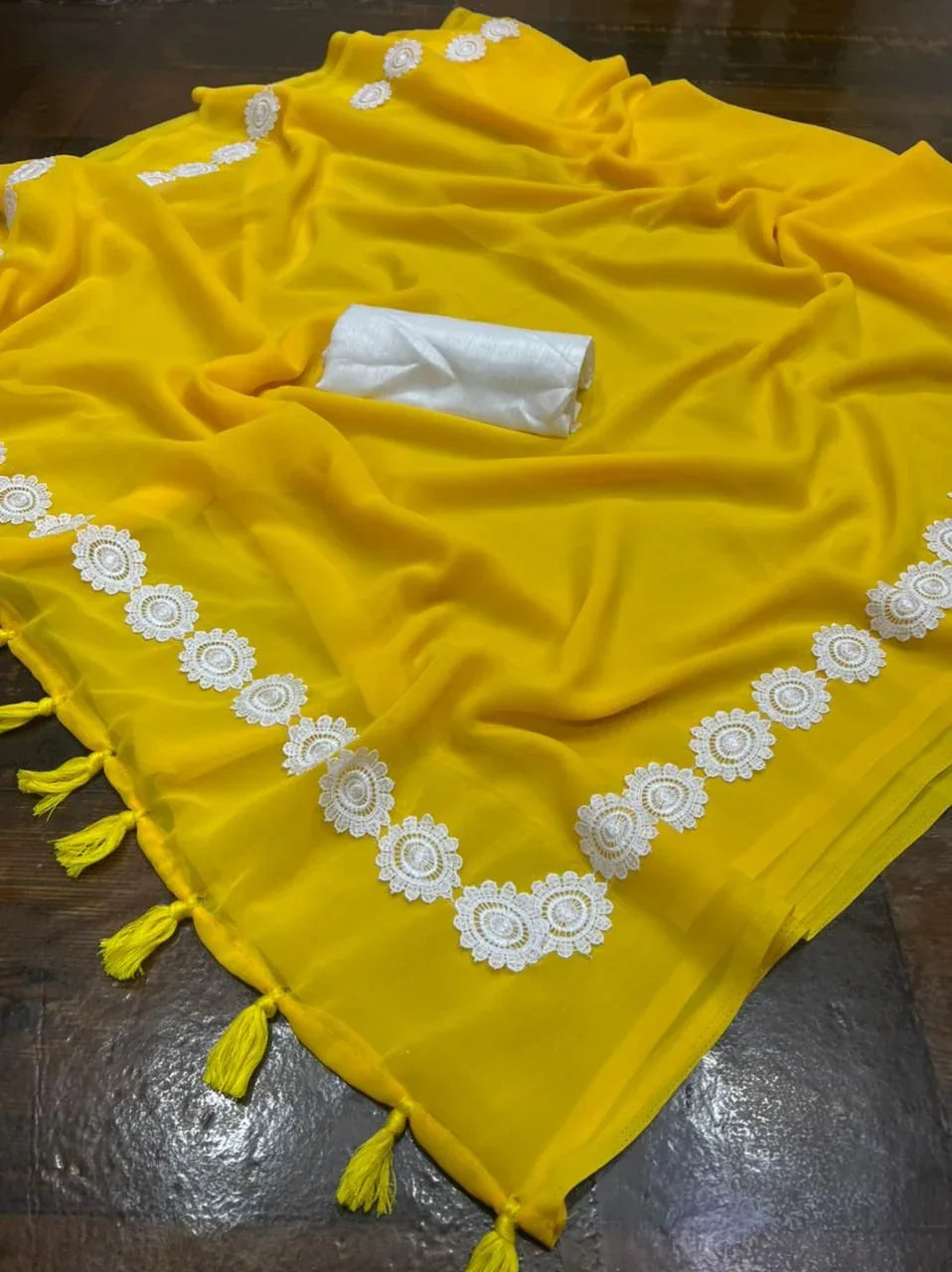 Bollywood collections party wear fancy Georgette saree's - Baranashe - Bollywood collections party wear fancy Georgette saree's