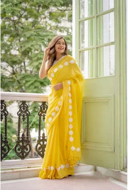 Bollywood collections party wear fancy Georgette saree's - Baranashe - Bollywood collections party wear fancy Georgette saree's