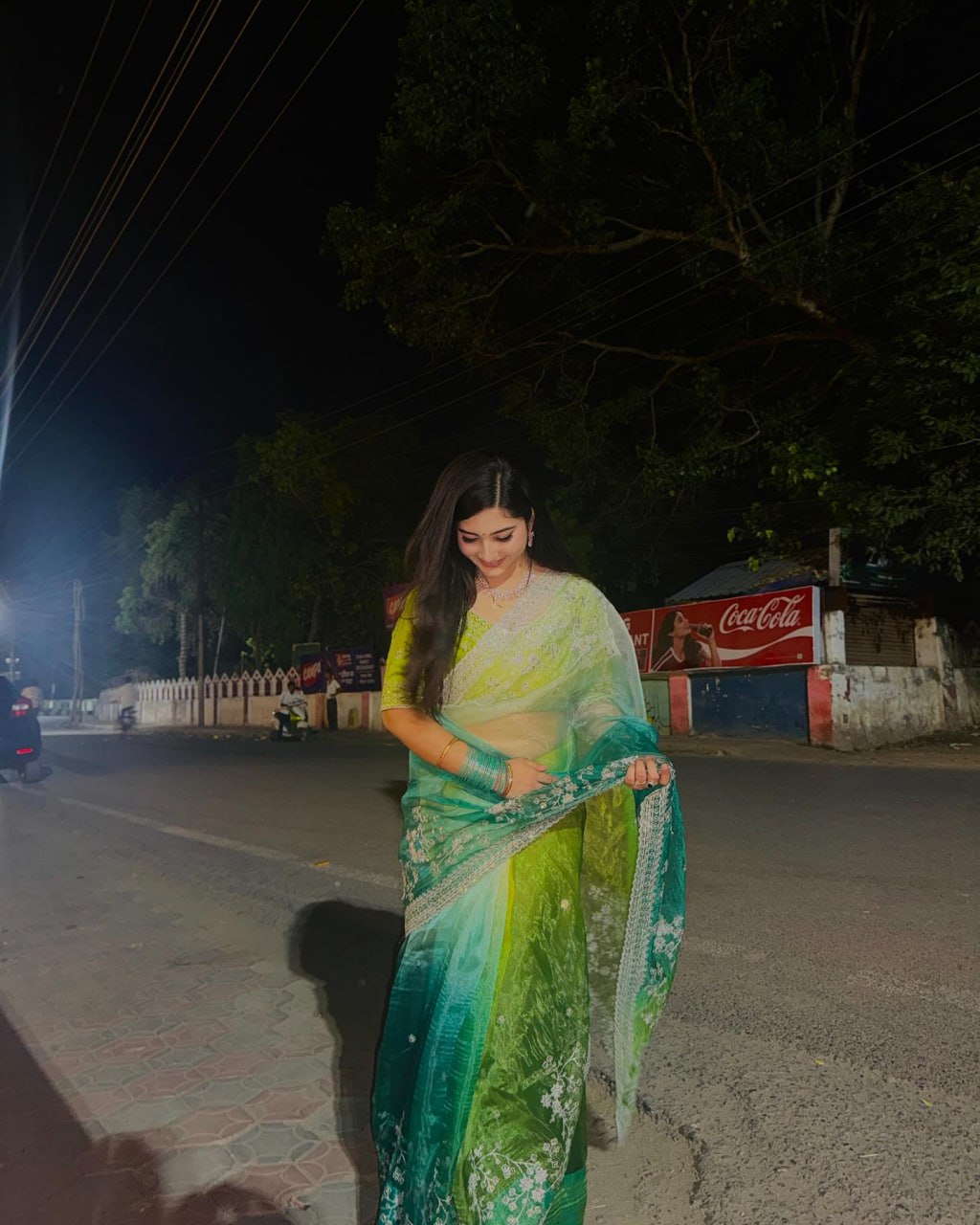 Bollywood collections party wear fancy Organza Silk  saree