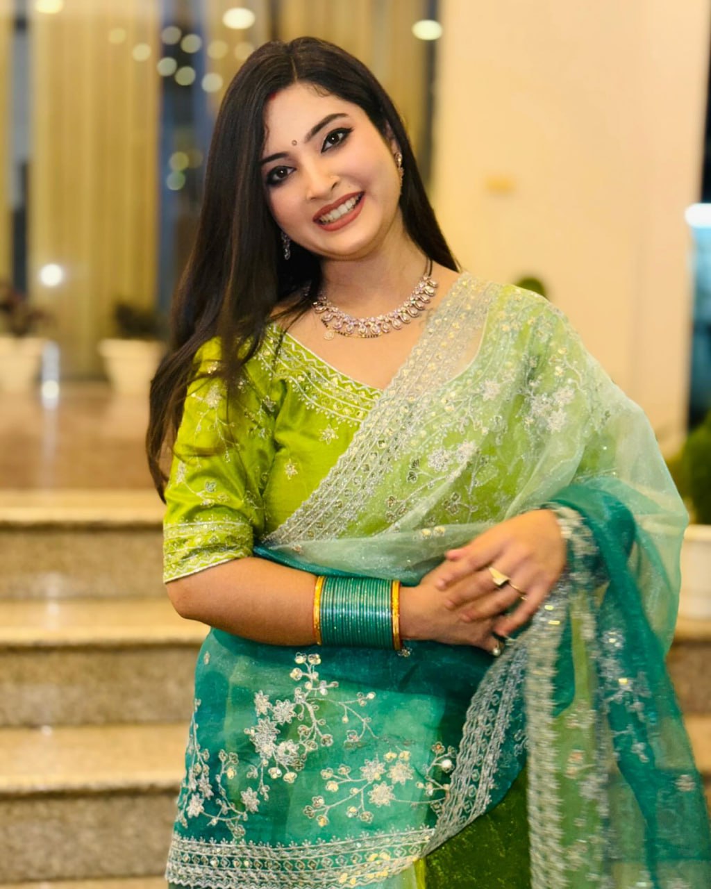 Bollywood collections party wear fancy Organza Silk  saree