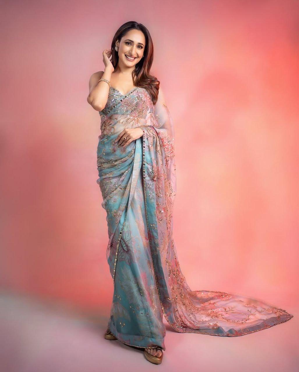 Bollywood collections party wear fancy  GeorgetteSilk  saree