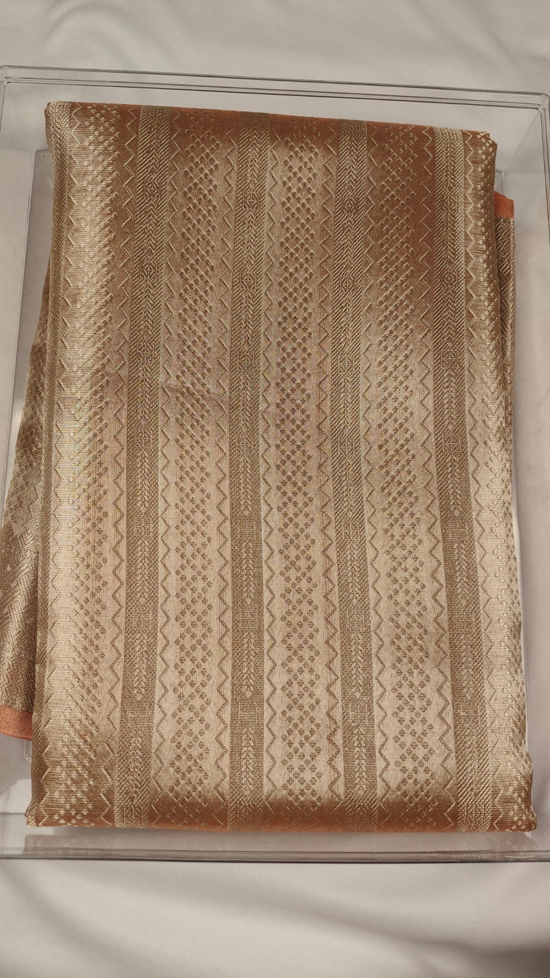 Pink & Yellow Crush Tissue Saree