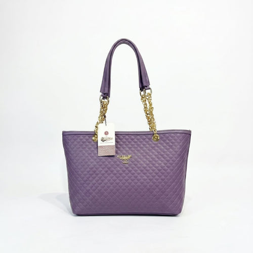 Lavender Quilted Luxury Tote Bag