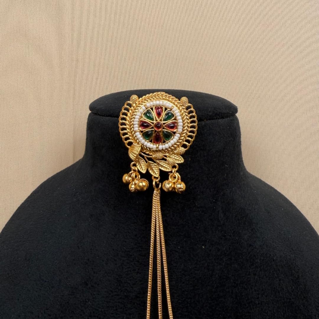 Kashmiri Gold-Plated Ghungroo Tassel Drops