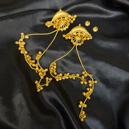 Kashmiri Gold-Plated Cascading Tassel Drops